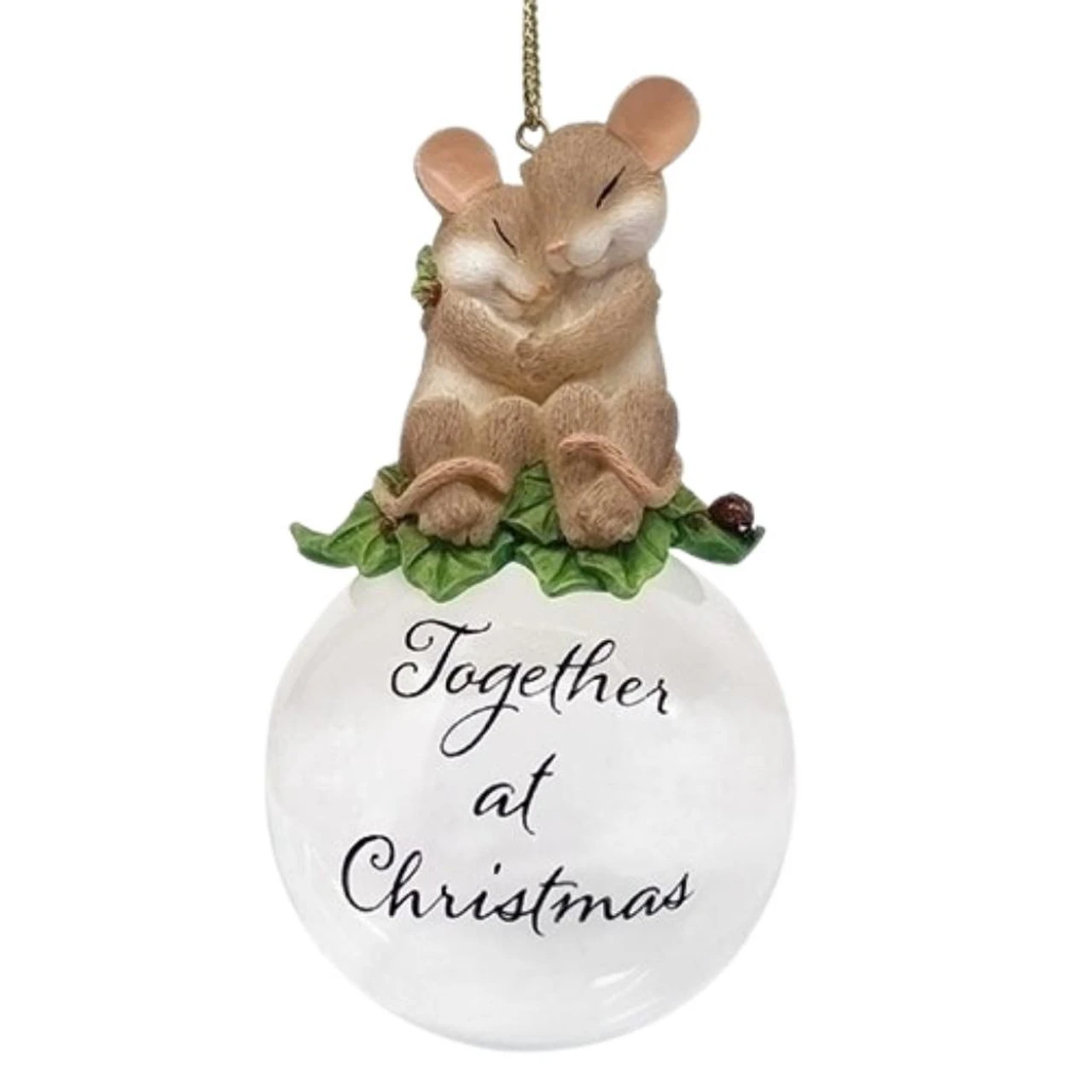 4.25" Huggging Mice Ornament 3 4.25" Huggging Mice Ornament
