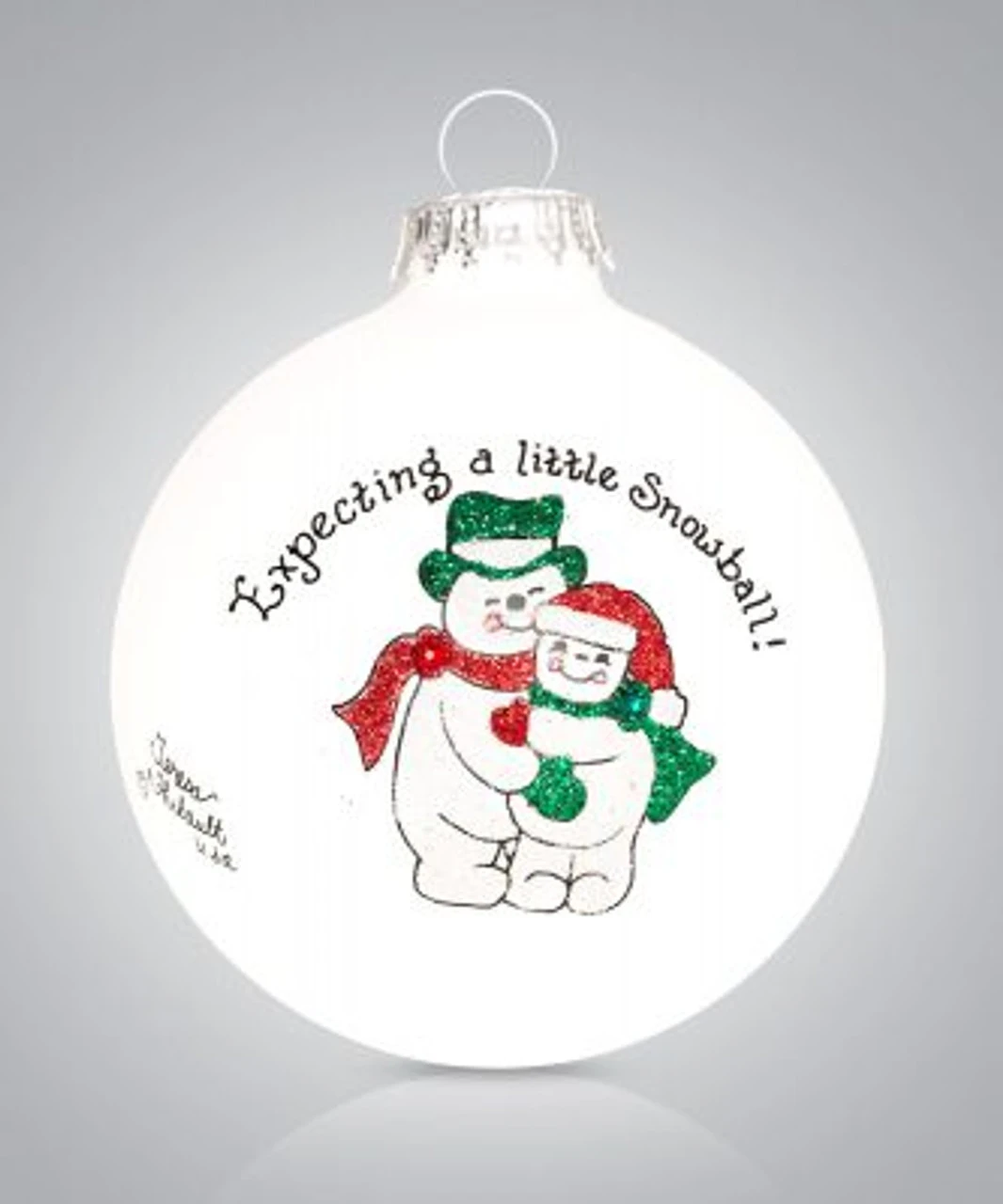 Heart Gifts By Teresa - Expecting A Little Snow Ball Ornament 4 Heart Gifts By Teresa - Expecting A Little Snow Ball Ornament - Image 2