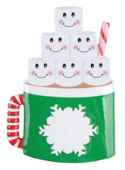 Personalized Marshmallow Mug Family Of 6 Ornament
