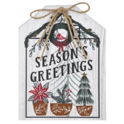 Season Greetings Christmas Greenhouse Sitabout Ornament