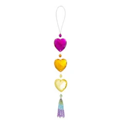Pink Rainbow Heart Ornament