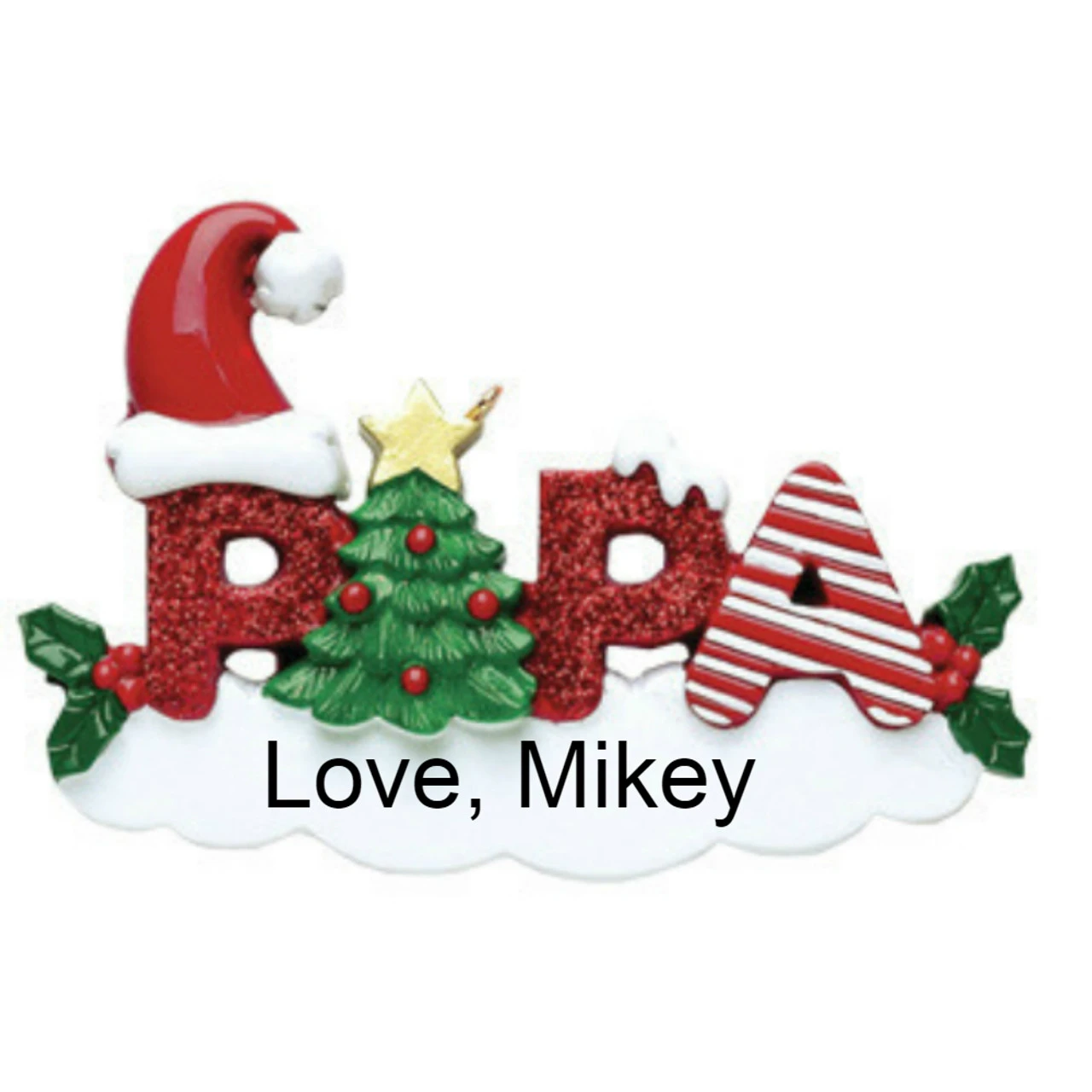 Personalized Papa Ornament 4 Personalized Papa Ornament - Image 2