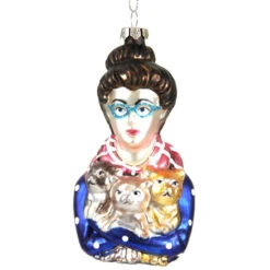 Cody Foster & Co - Crazy Cat Lady Blown Glass Ornament