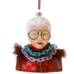 Cody Foster & Co - Iris Apfel Blown Glass Ornament