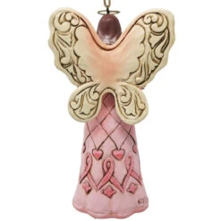 Jim Shore - Heartwood Creek - Breast Cancer Awareness Angel Ornament -Ornaments Shop 518101 Jim Shore Heartwood Creek Breast Cancer Awareness Angel Ornament back 56683.1649258478