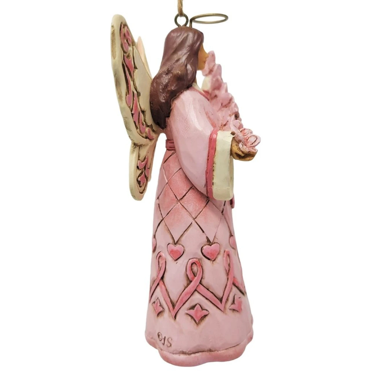 Jim Shore - Heartwood Creek - Breast Cancer Awareness Angel Ornament - Image 2