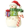 Jim Shore - Heartwood Creek - Snowman Gift And Candy Cane Mini -Ornaments Shop 519009 Jim Shore Heartwood Creek Snowman Gift And Candy Cane Mini 17632.1649681817