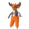 Felt Reindeer In Woodland Outfit Ornament