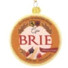 Cody Foster & Co - Brie Cheese Blown Glass Ornament