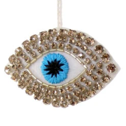 Cody Foster & Co - Gold Jeweled Eye Felt Ornament