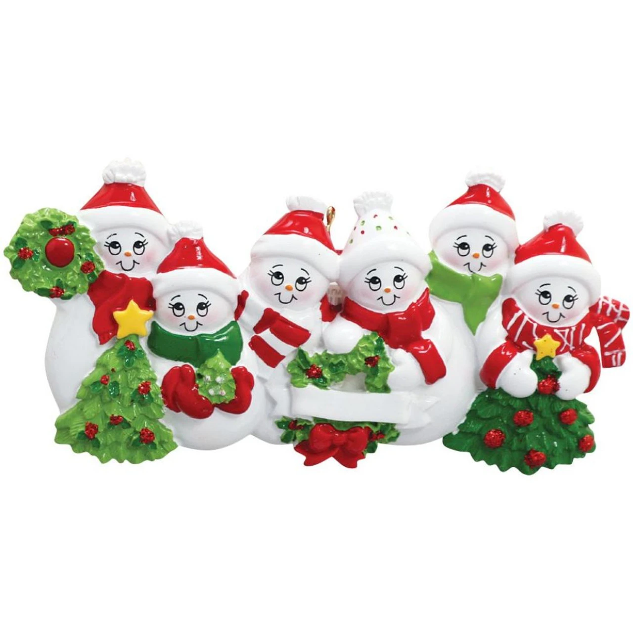 Personalized Snow Family Of 6 Ornament 3 Personalized Snow Family Of 6 Ornament