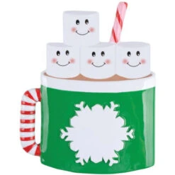 Personalized Family Of 4 Hot Cocoa Ornament