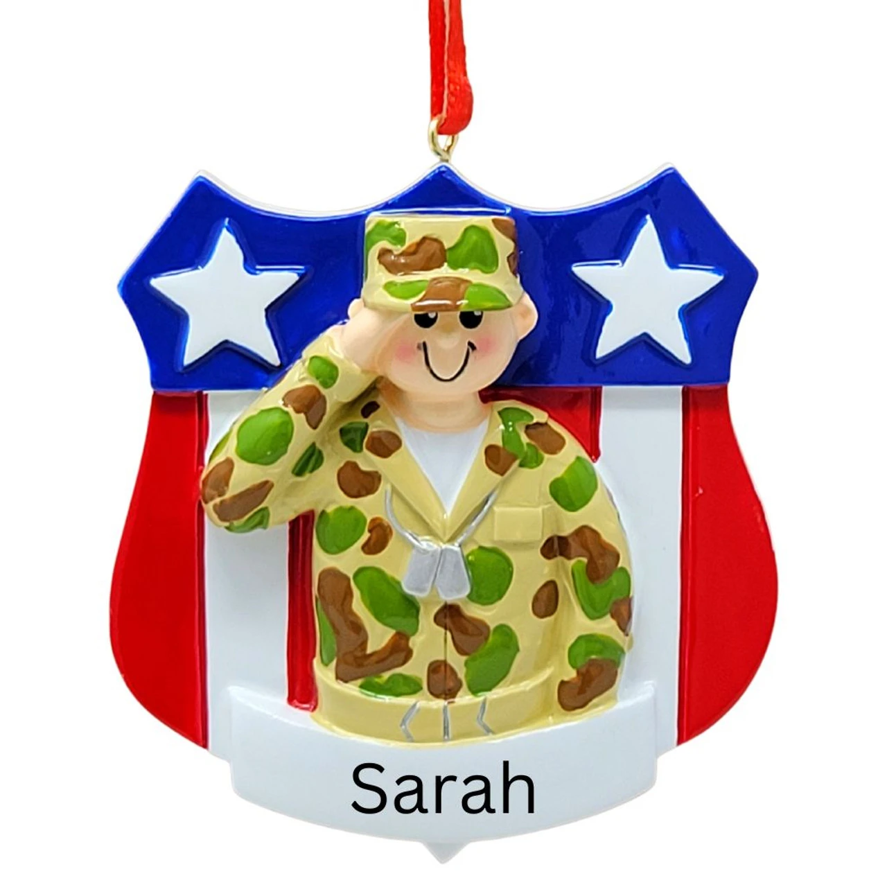 Personalized Army Soldier Ornament 4 Personalized Army Soldier Ornament - Image 2