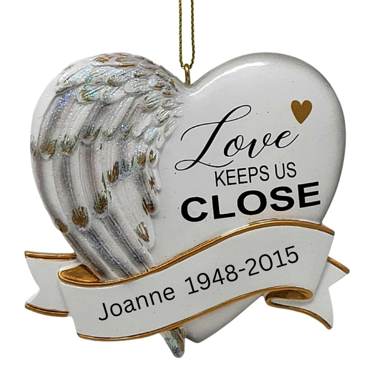 Kurt Adler Personalized Love Keeps Us Close Heart Ornament 4 Kurt Adler Personalized Love Keeps Us Close Heart Ornament - Image 2