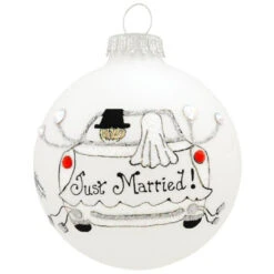 Heart Gifts By Teresa- Just Married Ornament