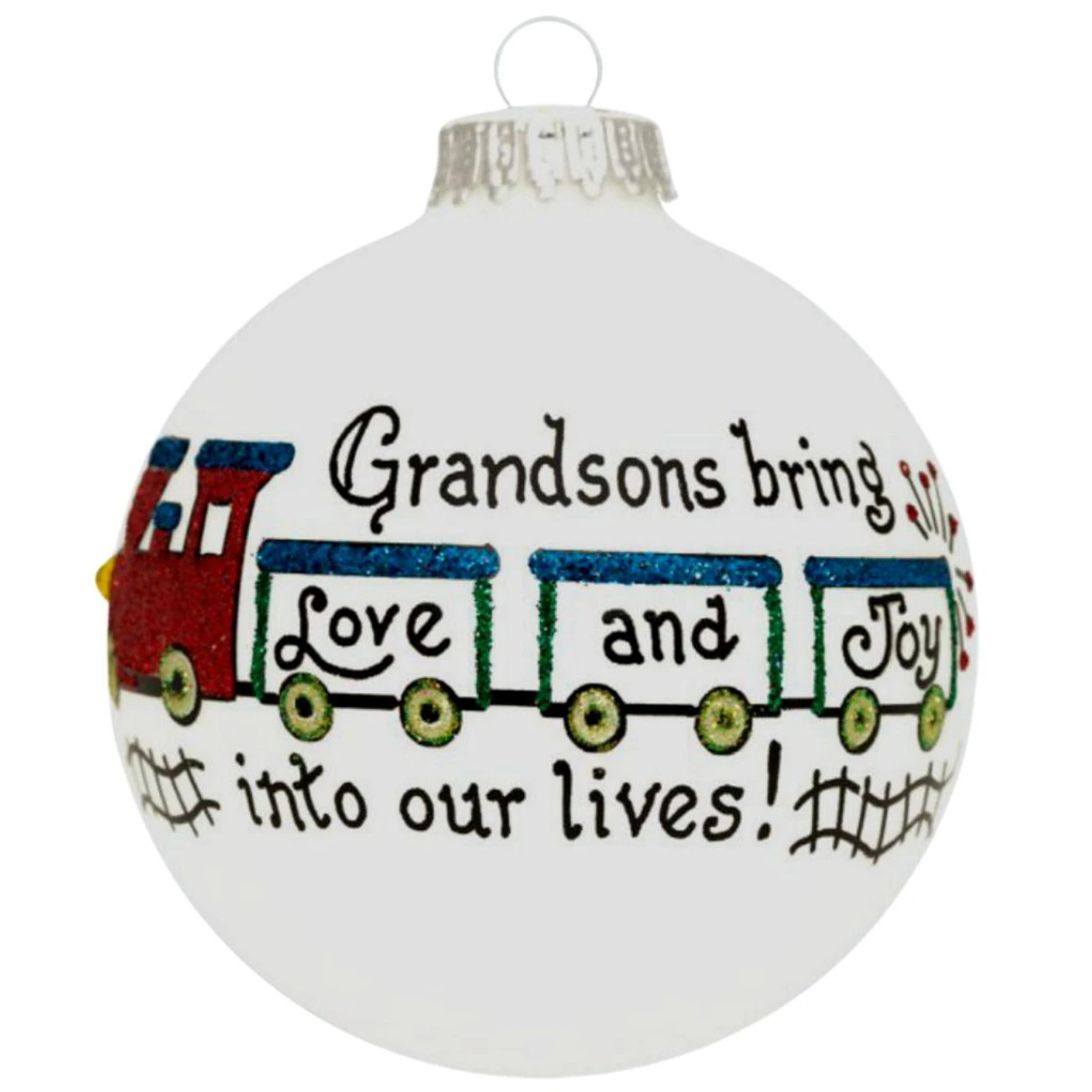 Heart Gifts By Teresa - Grandson Train Ornament 3 Heart Gifts By Teresa - Grandson Train Ornament
