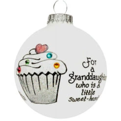 Heart Gifts By Teresa - Granddaughter Cupcake Ornament