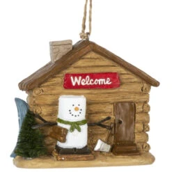 S'More Cabin Ornament - Welcome