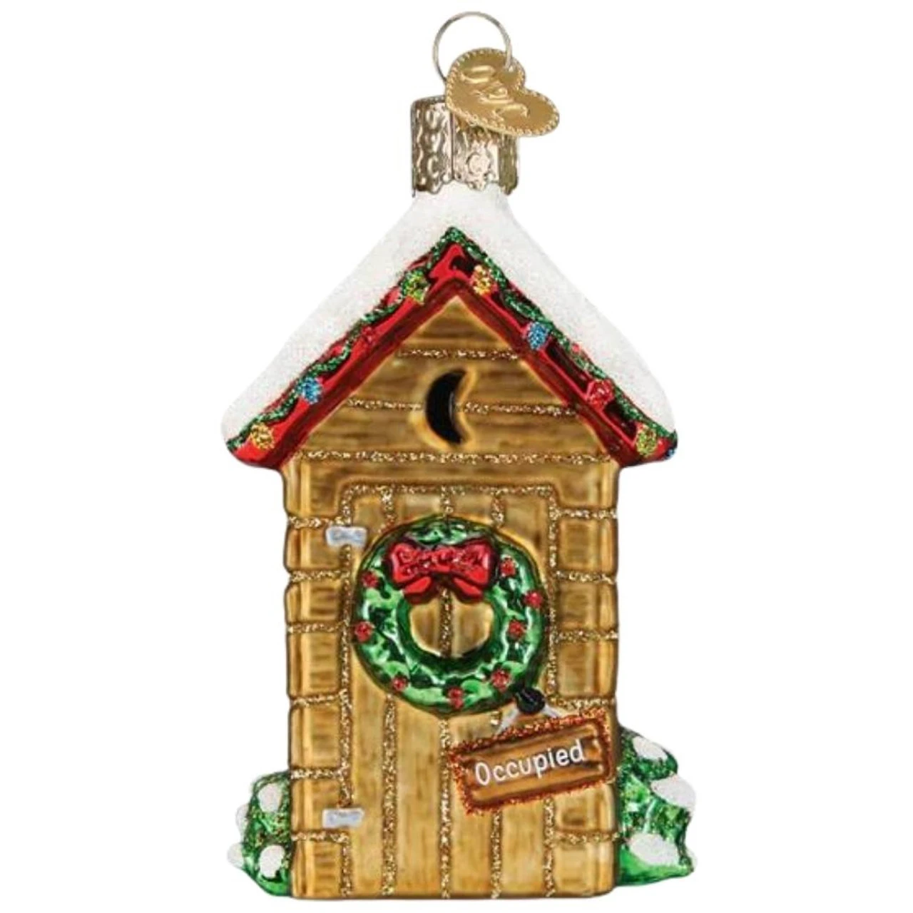Old World Christmas - Holiday Outhouse Ornament 3 Old World Christmas - Holiday Outhouse Ornament