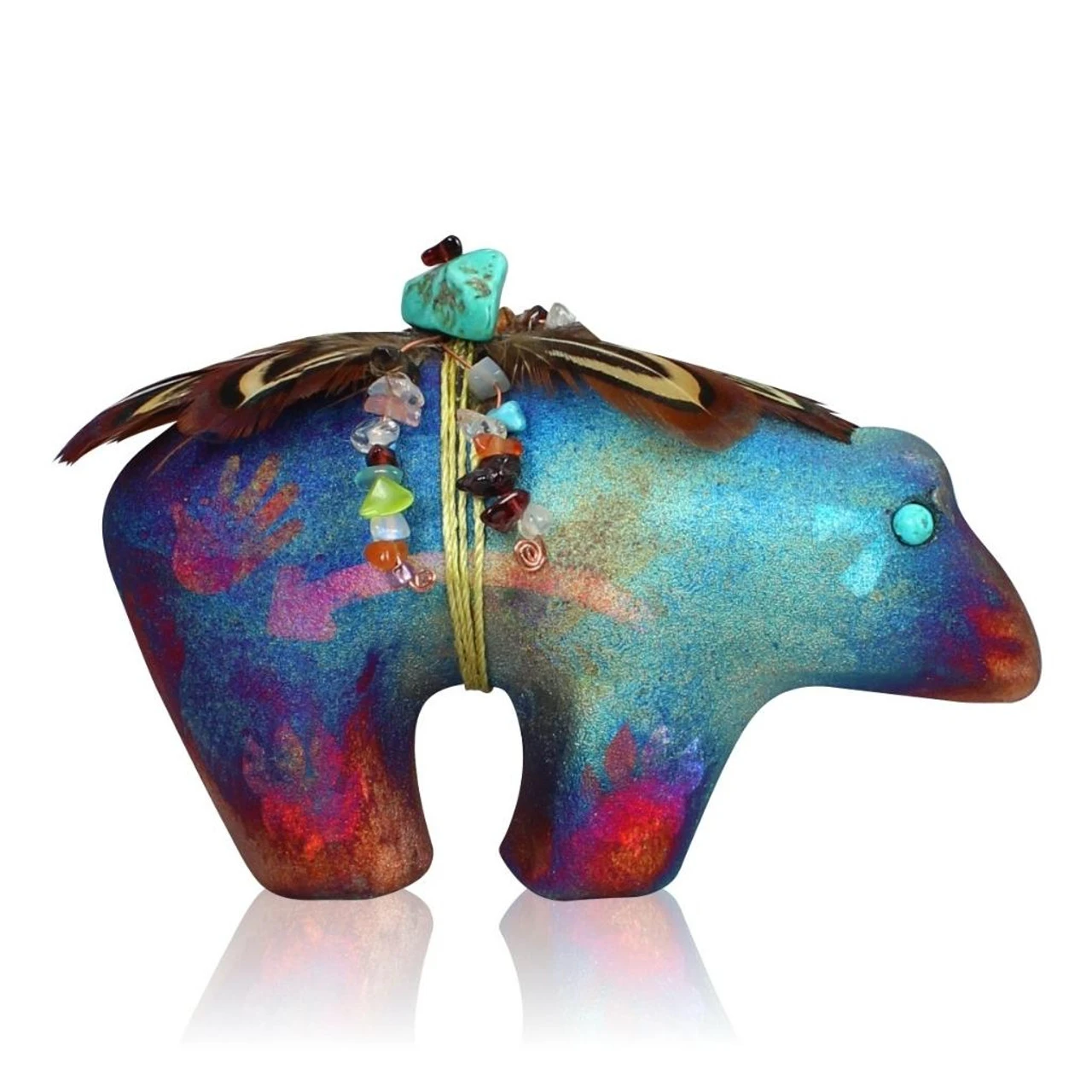 Fetish Bear Ornament Handcrafted From Raku Potteryworks 3 Fetish Bear Ornament Handcrafted From Raku Potteryworks