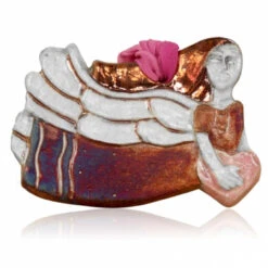 Heart Angel Raku Ornament Handcrafted From Raku Potteryworks