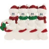 Personalized 4 Snowmen On A Tobbogan Ornament -Ornaments Shop 969 4 61187.1636385069