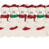 Personalized 6 Snowmen On A Tobbogan Ornament