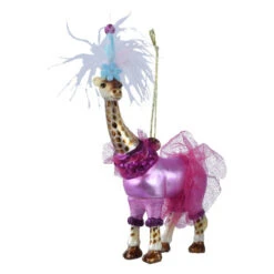 Blown Glass Circus Giraffe Ornament