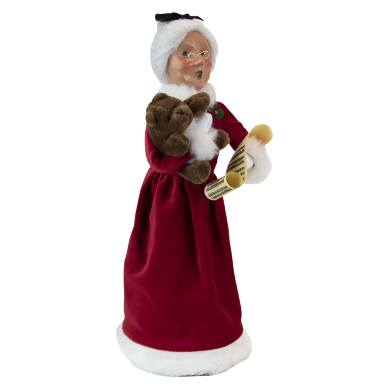 Byers' Choice Red Velvet Mrs. Claus Caroler 4 Byers' Choice Red Velvet Mrs. Claus Caroler - Image 2