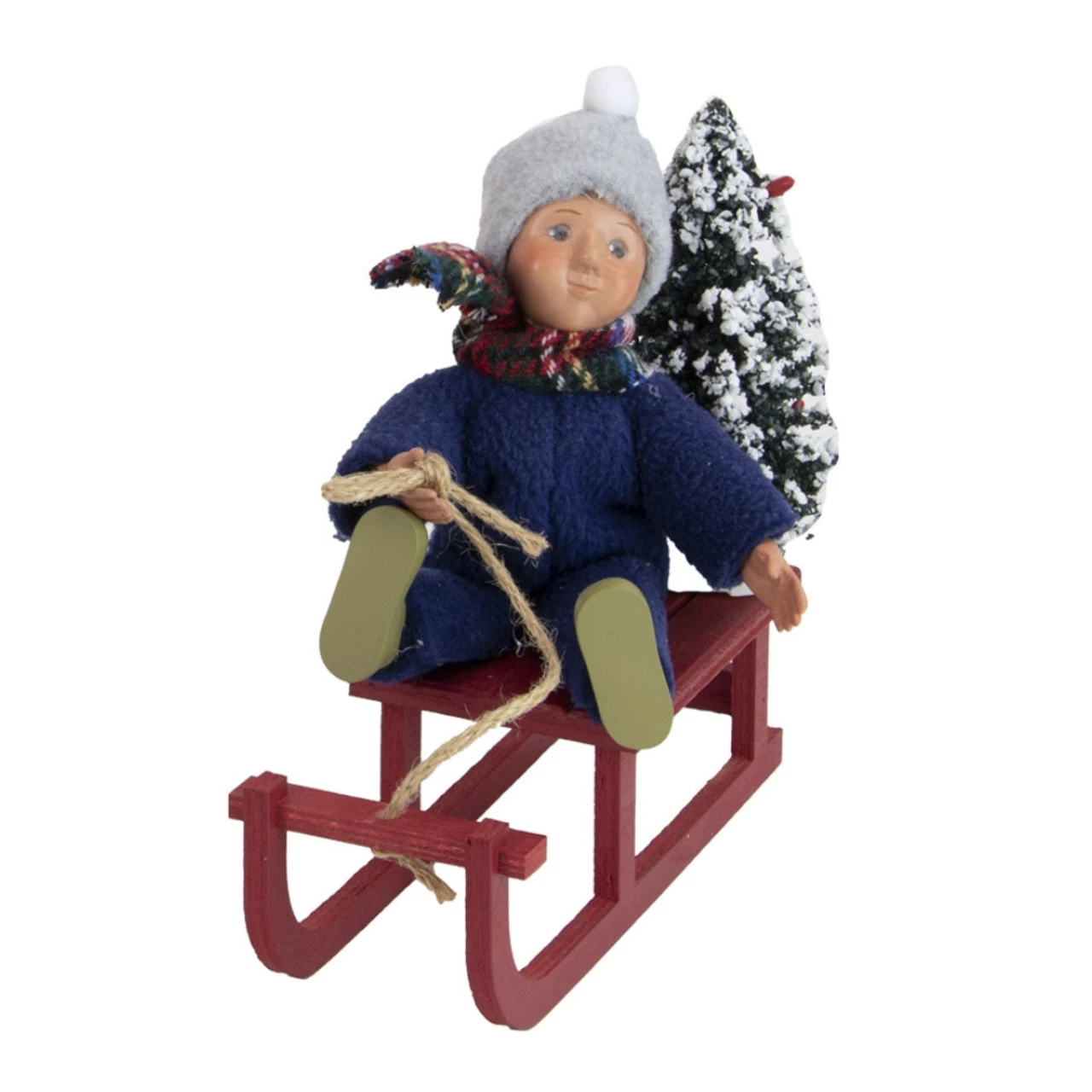 Byers' Choice Toddler Boy On Sled 3 Byers' Choice Toddler Boy On Sled