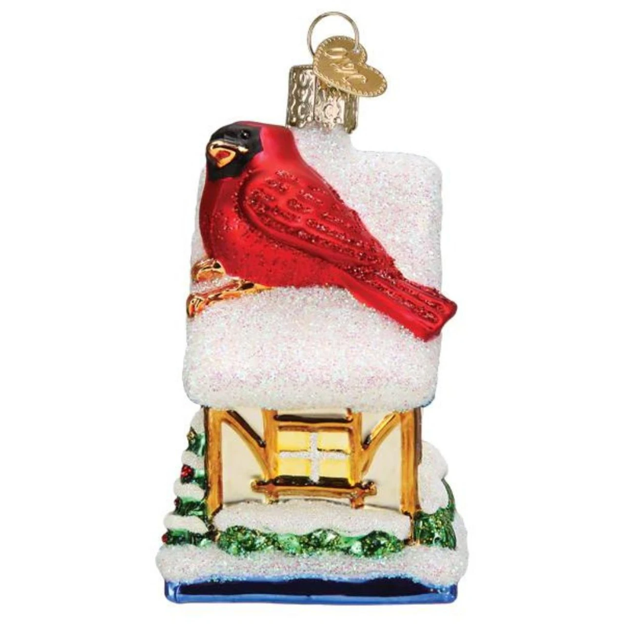 Cardinal Birdhouse Ornament 4 Cardinal Birdhouse Ornament - Image 2