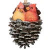 Cardinals In A Pinecone Ornament