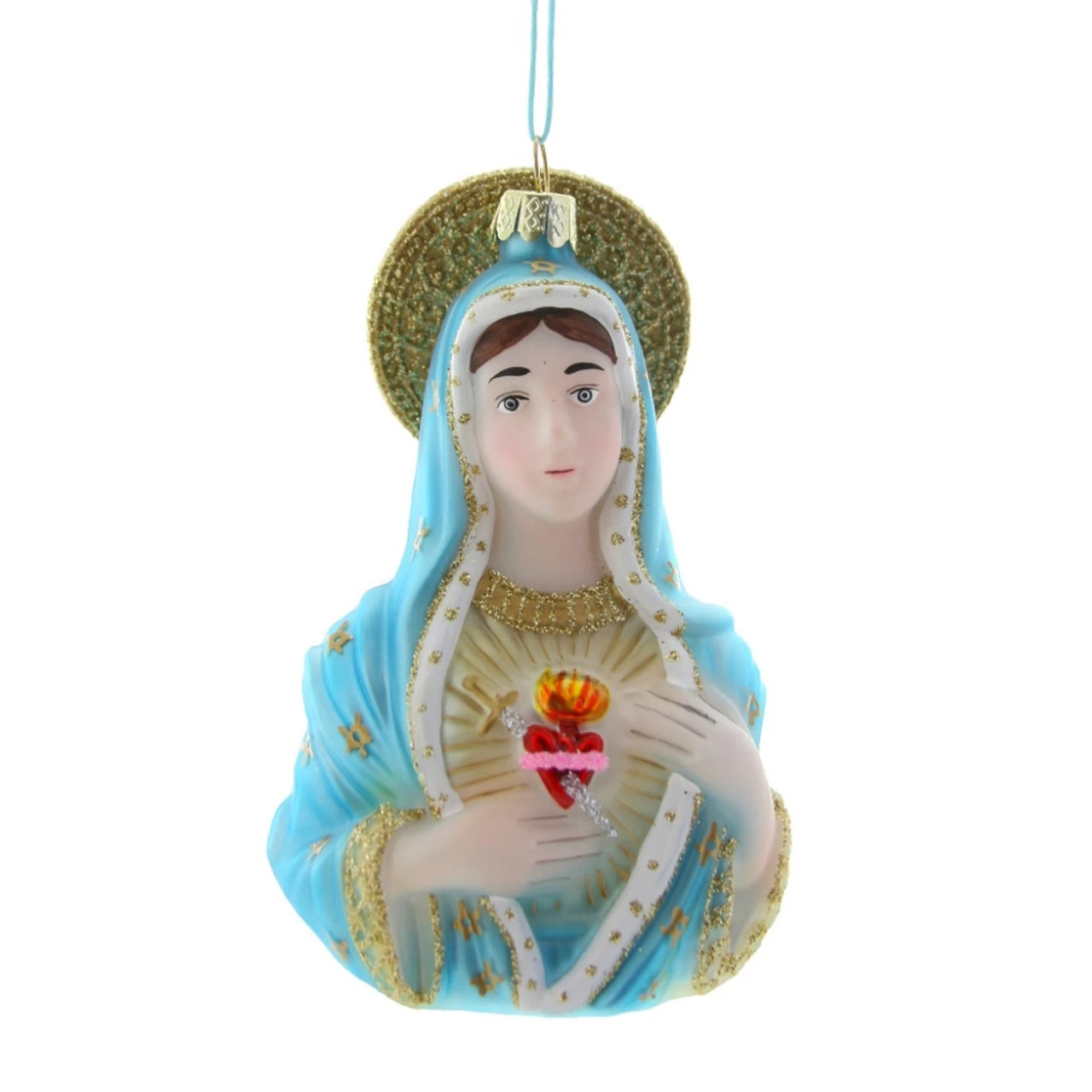 Cody Foster Glass Sacred Heart Mary Ornament 3 Cody Foster Glass Sacred Heart Mary Ornament
