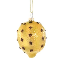 Cody Foster Glass Clove Spiked Lemon Ornament