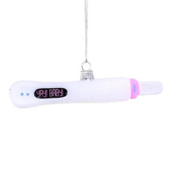 Cody Foster Yay Baby Pregnancy Test Glass Ornament