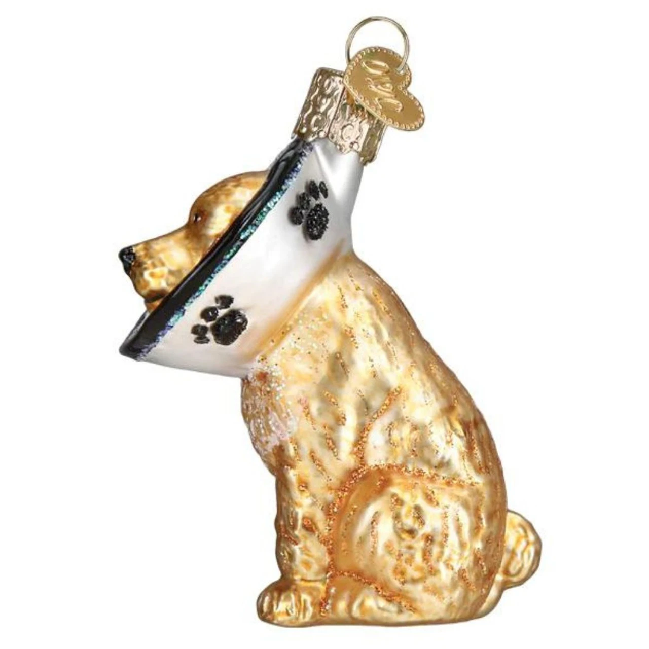 Cone Of Shame Injured Dog Blown Glass Ornament 4 Cone Of Shame Injured Dog Blown Glass Ornament - Image 2