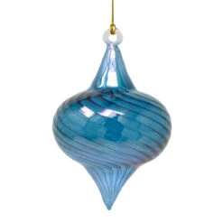 Egyptian Museum Blue Swirl Onion Ornament