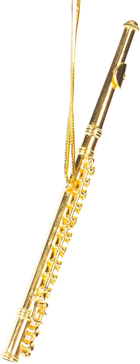 Broadway Gifts Gold Brass Flute Ornament 3 Broadway Gifts Gold Brass Flute Ornament