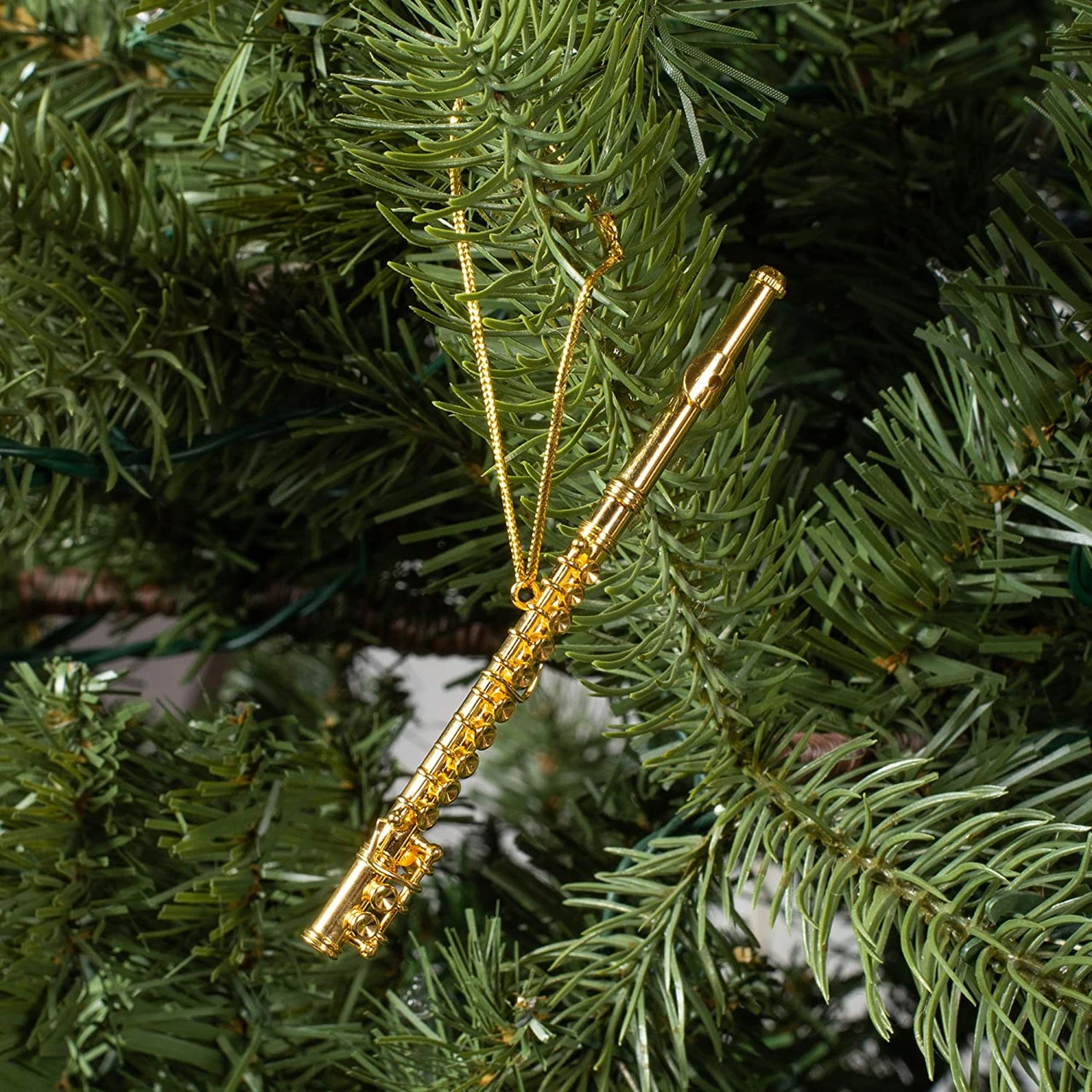 Broadway Gifts Gold Brass Flute Ornament 4 Broadway Gifts Gold Brass Flute Ornament - Image 2