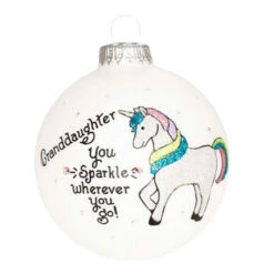Heart Gifts By Teresa - Granddaughter Unicorn Ornament