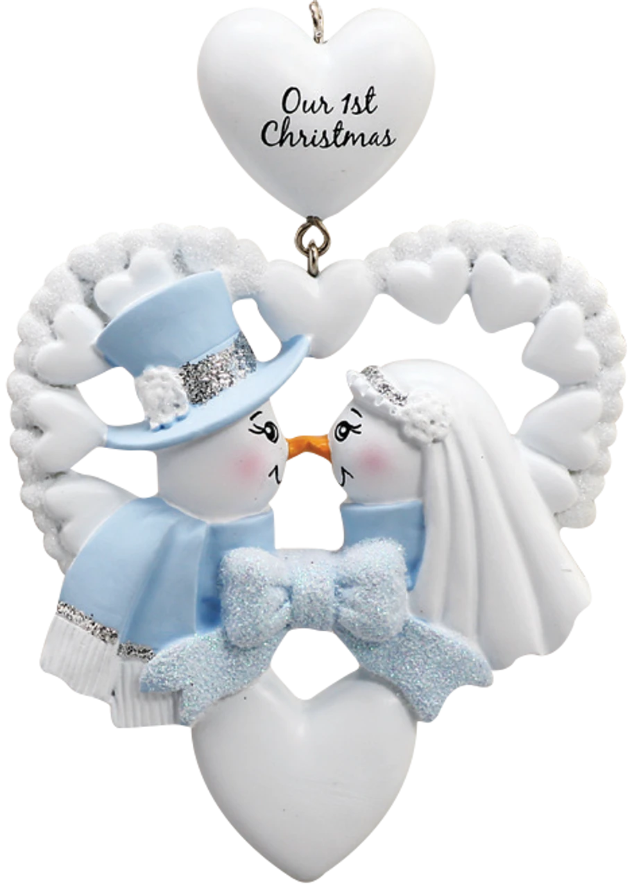 Personalized Our First Christmas Snowman Ornament 3 Personalized Our First Christmas Snowman Ornament