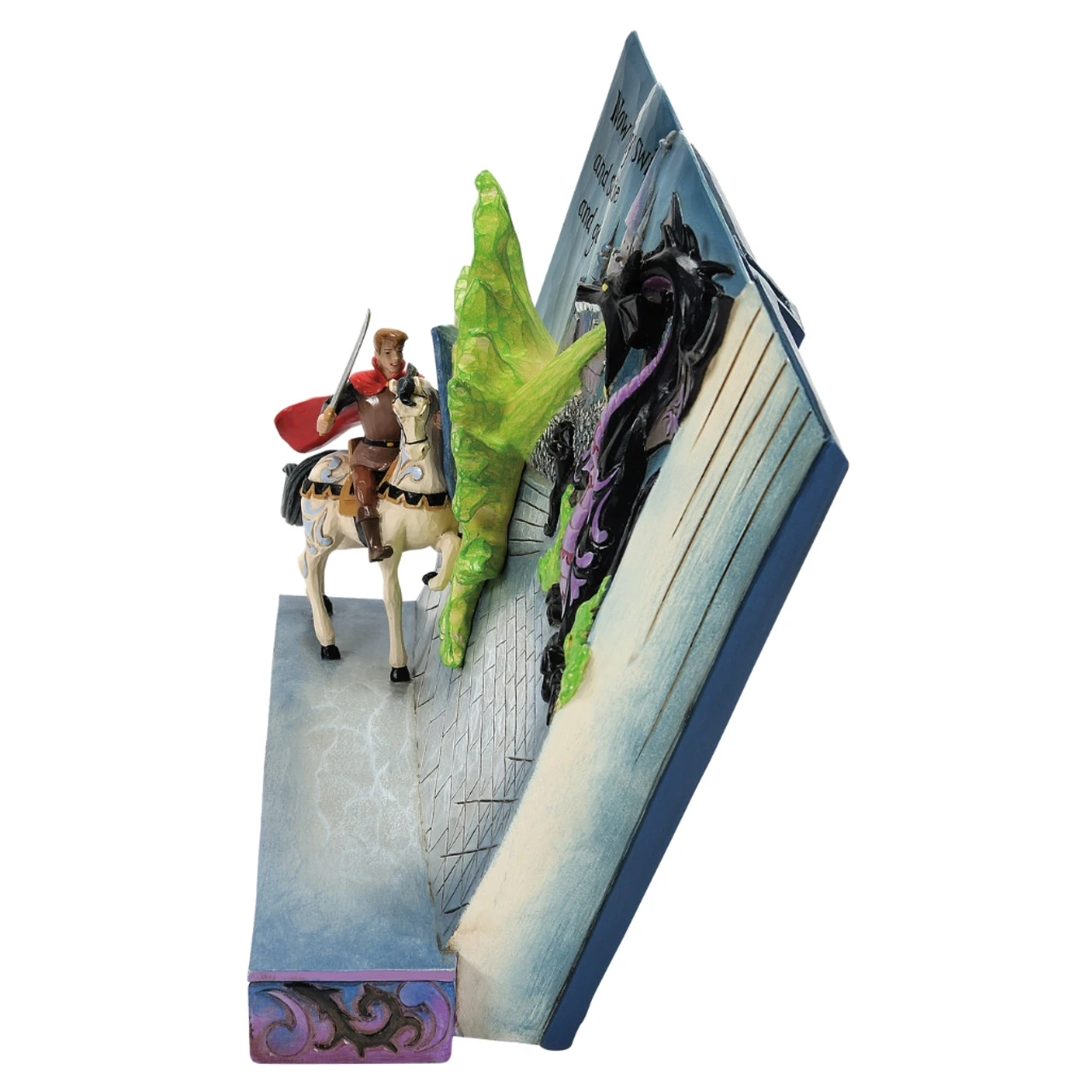Jim Shore - Disney Traditions - Prince Philip And Dragon Story Book Figurine - Image 2