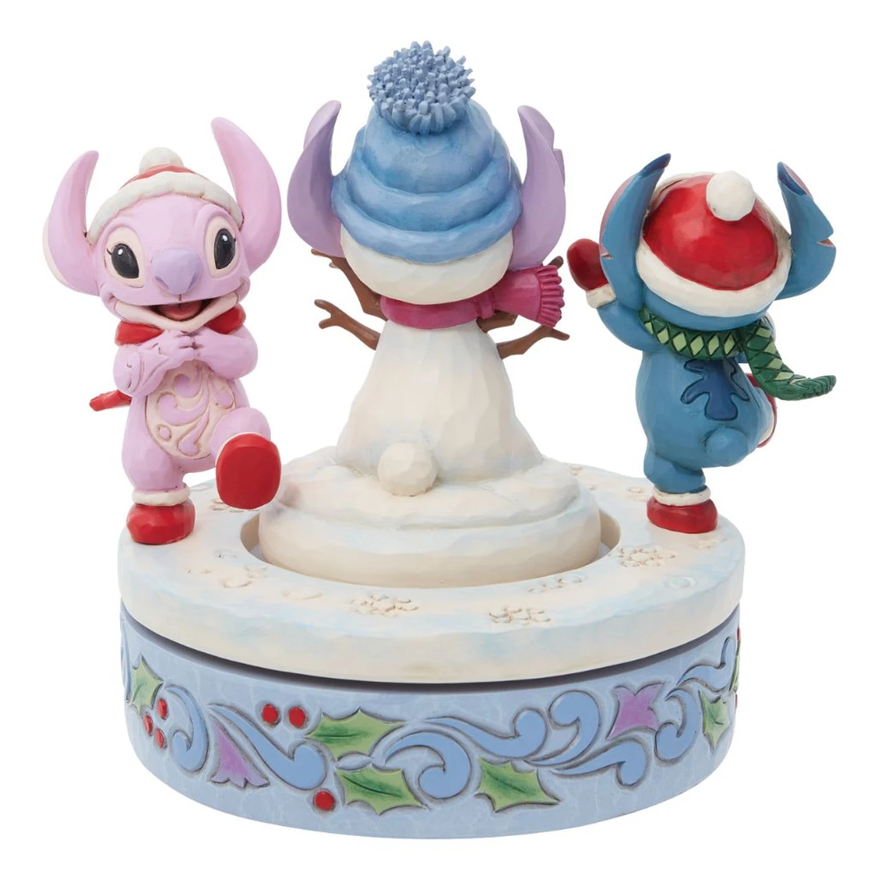Jim Shore - Disney Traditions - Stitch And Angel Building A Snow Alien Figurine 5 Jim Shore - Disney Traditions - Stitch And Angel Building A Snow Alien Figurine - Image 3