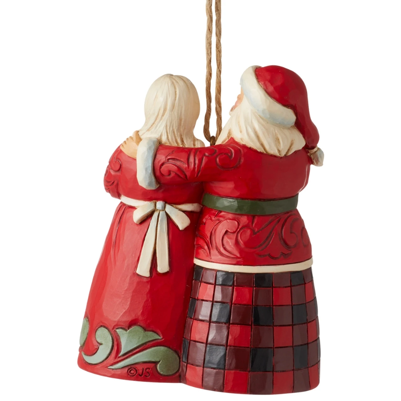 Jim Shore - Heartwood Creek - Highland Glen Santa And Mrs. Claus Ornament 4 Jim Shore - Heartwood Creek - Highland Glen Santa And Mrs. Claus Ornament - Image 2