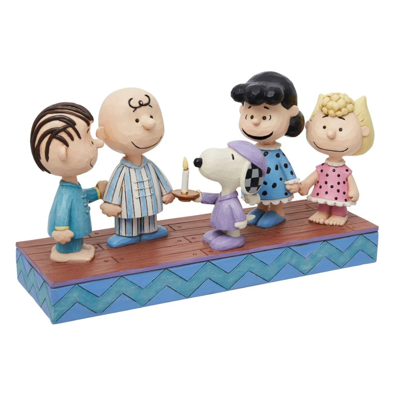 Jim Shore - Peanuts - Peanuts Gang In Christmas PJs Figurine - Image 2