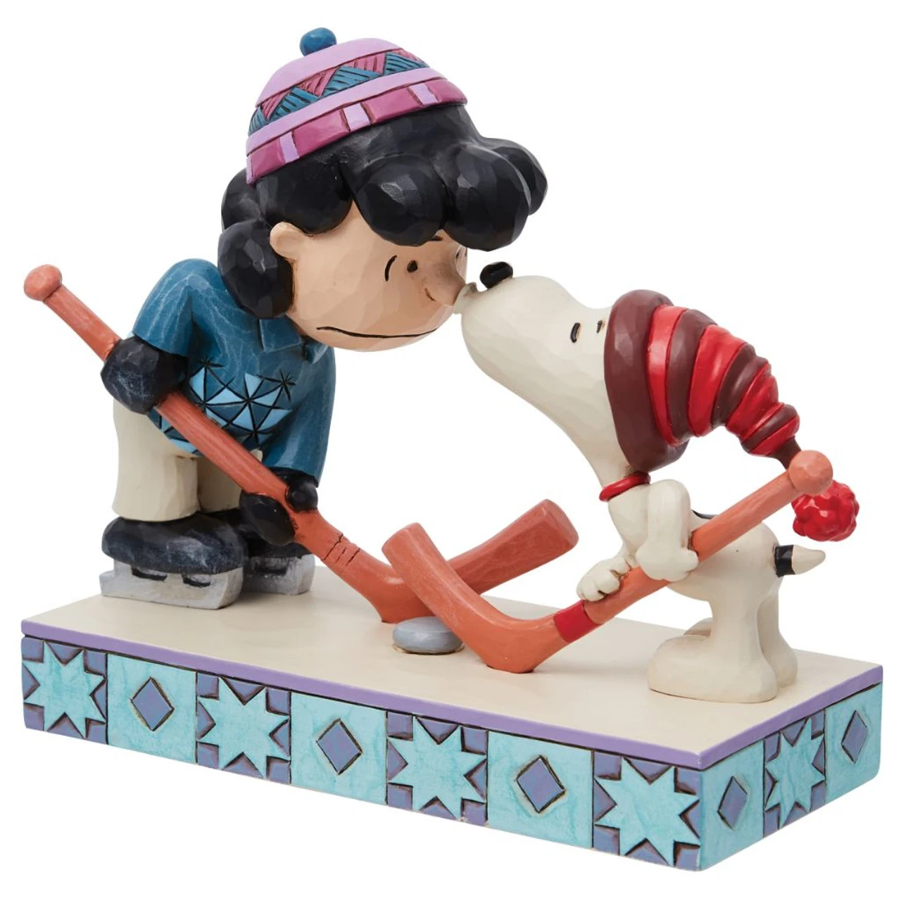 Jim Shore - Peanuts - Snoopy And Lucy Playing Hockey Figurine - Image 4
