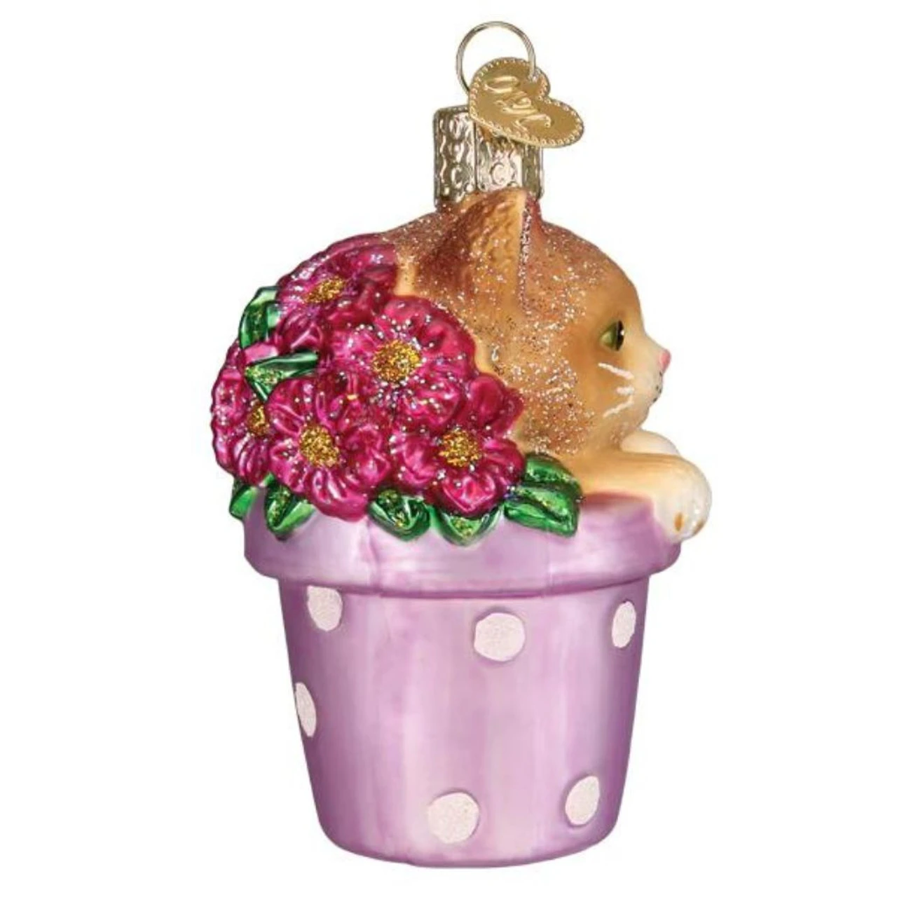 Kitten In Flower Pot Ornament 4 Kitten In Flower Pot Ornament - Image 2