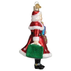 Mrs. Claus Goes Shopping Blown Glass Ornament 6 Mrs. Claus Goes Shopping Blown Glass Ornament -Ornaments Shop Mrs. Claus Shopping Ornament right 55772.1679778500
