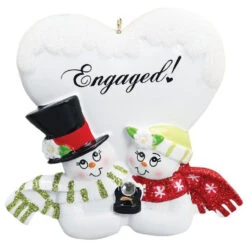 Personalized Engaged Snowman Ornament