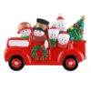 Personalized Snowman Family Of 5 In Red Truck Ornament -Ornaments Shop Personalized Snowman Family Of 5 In Red Truck Ornament 67790.1683906204